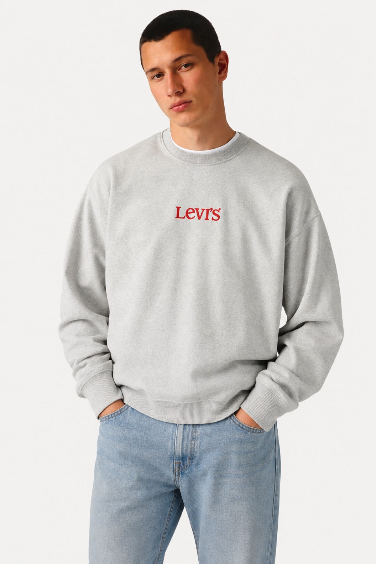 Levi's Erkek Relaxed Fıt Gri Sweatshirt- 0087A-0016 - Levi's - 0087A-0016