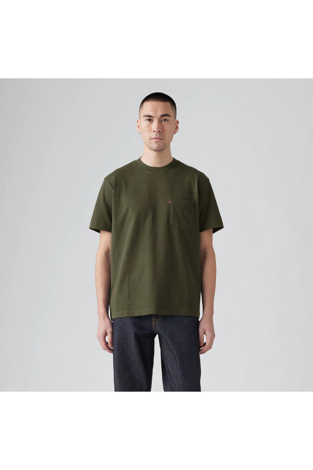 Levi's Erkek Relaxed Fit Haki Cepli T-shirt A8605-0013 - Levi's - A8605-0013