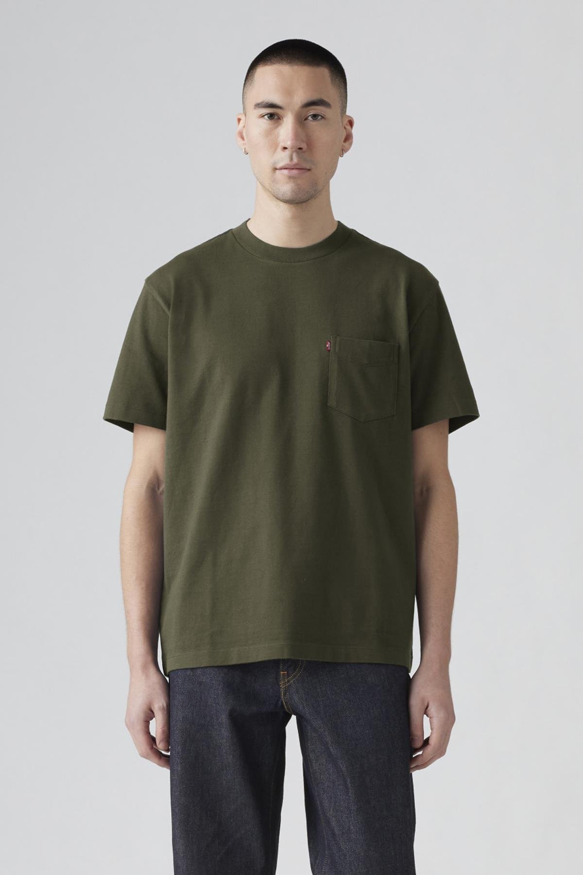Levi's Erkek Relaxed Fit Haki Cepli T-shirt A8605-0013 - Levi's - A8605-0013