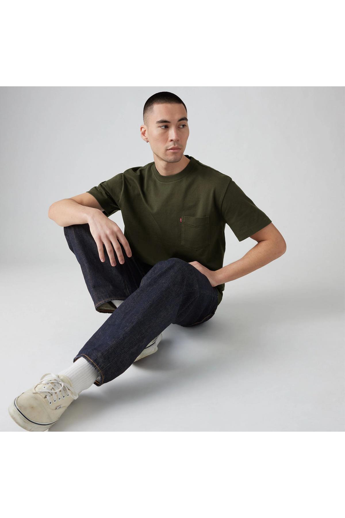 Levi's Erkek Relaxed Fit Haki Cepli T-shirt A8605-0013 - Levi's - A8605-0013