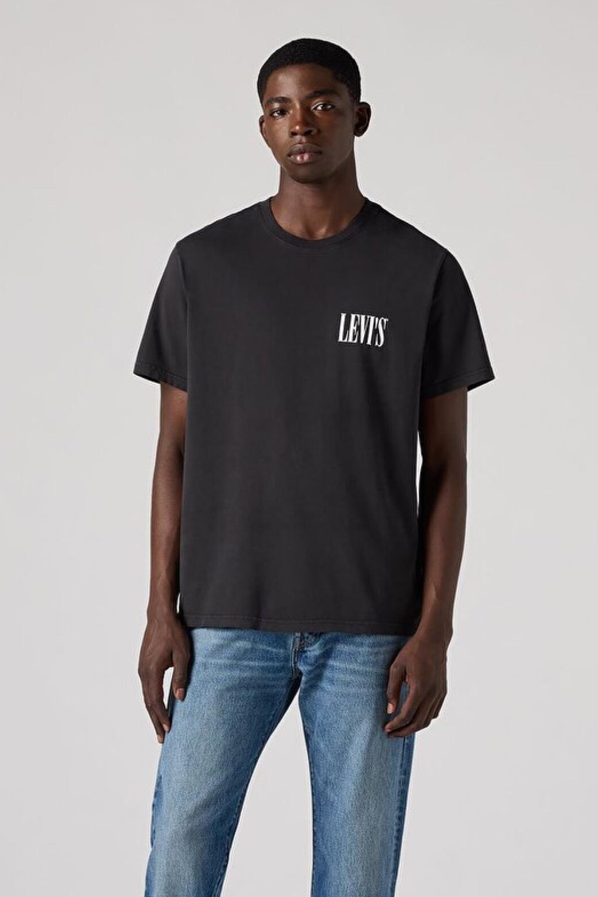 Levi's Erkek Relaxed Fit Kısa Kollu Graphic Siyah T-shirt -  - Levi's - 16143-1685