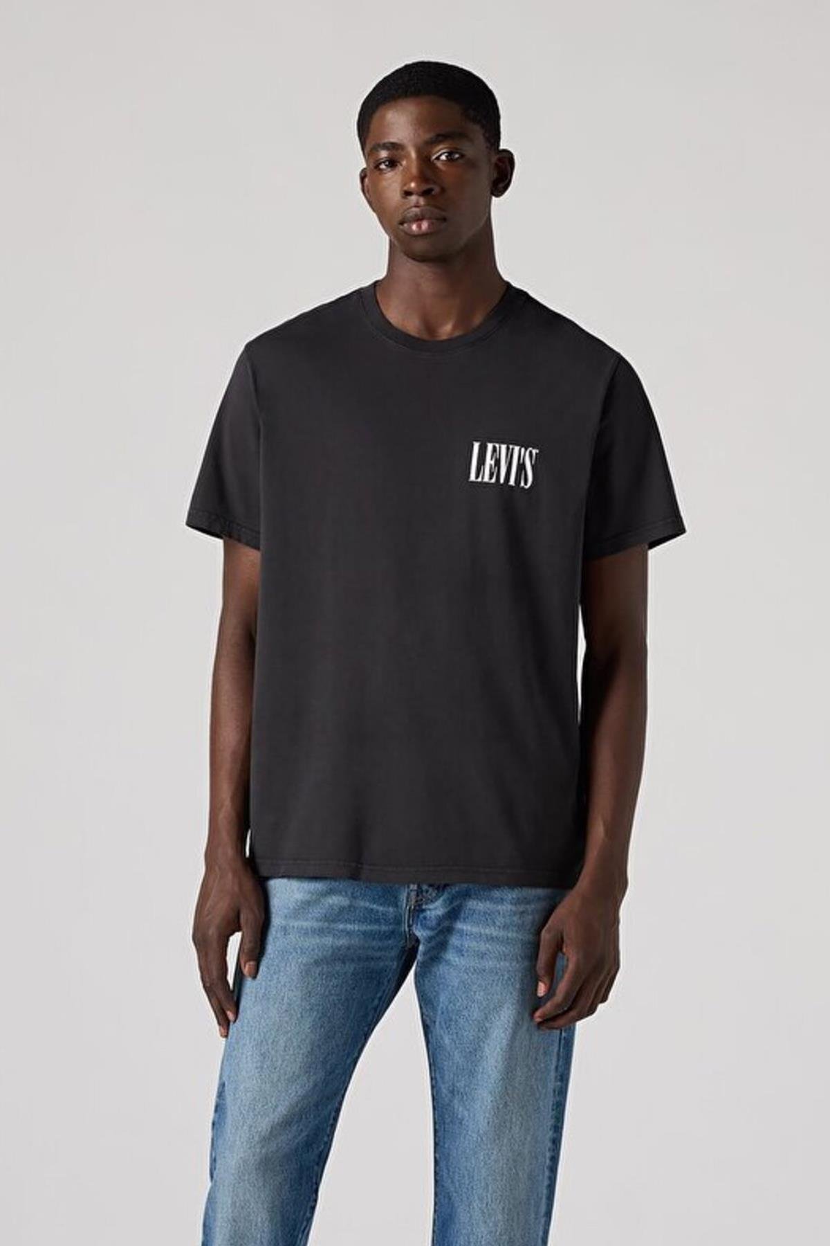 Levi's Erkek Relaxed Fit Kısa Kollu Graphic Siyah T-shirt -  - Levi's - 16143-1685