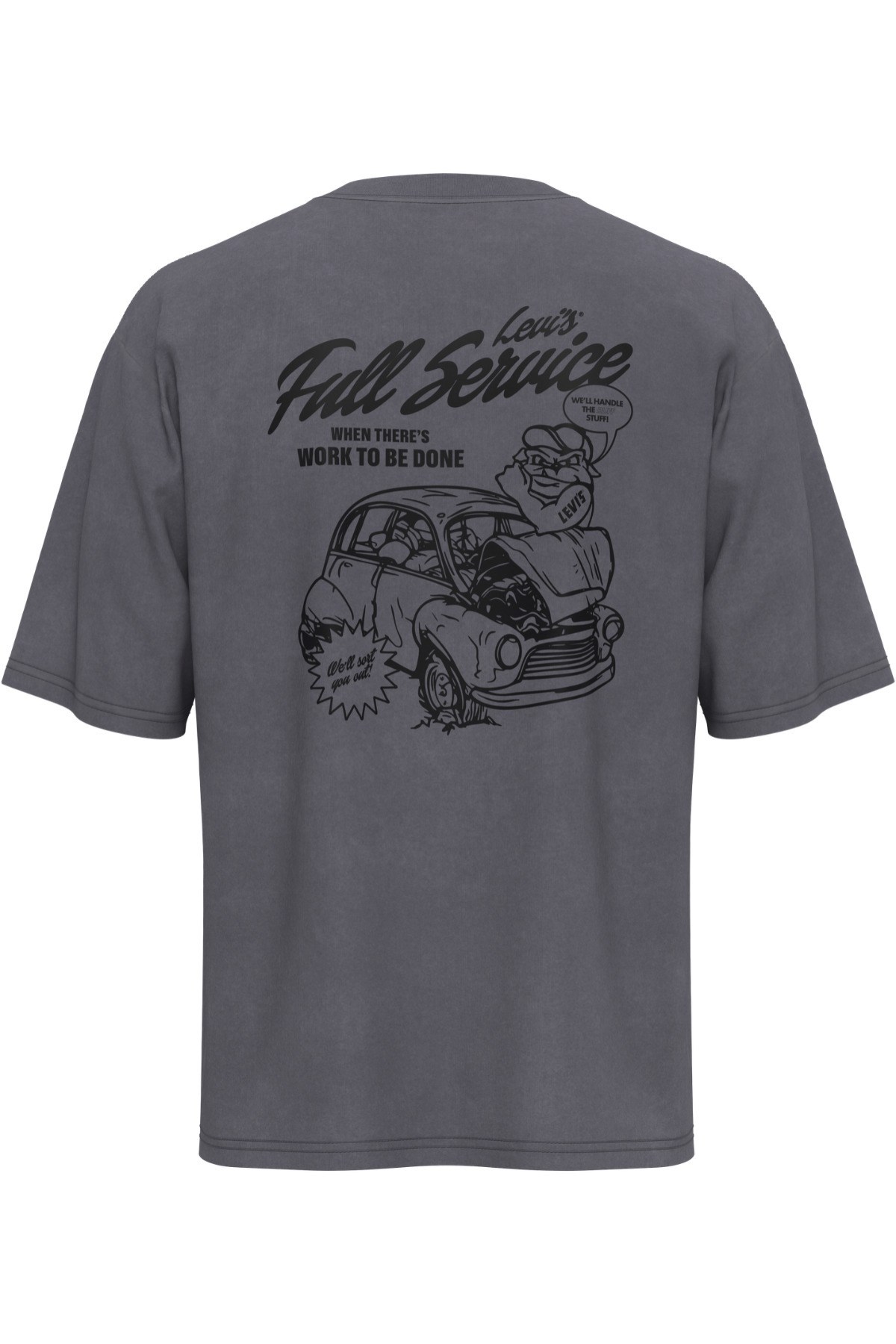 Levi's Erkek Relaxed Fit Periscope Sırt Baskılı Gri Erkek T-Shirt - 003XL-0005 - Levi's - 003XL-0005