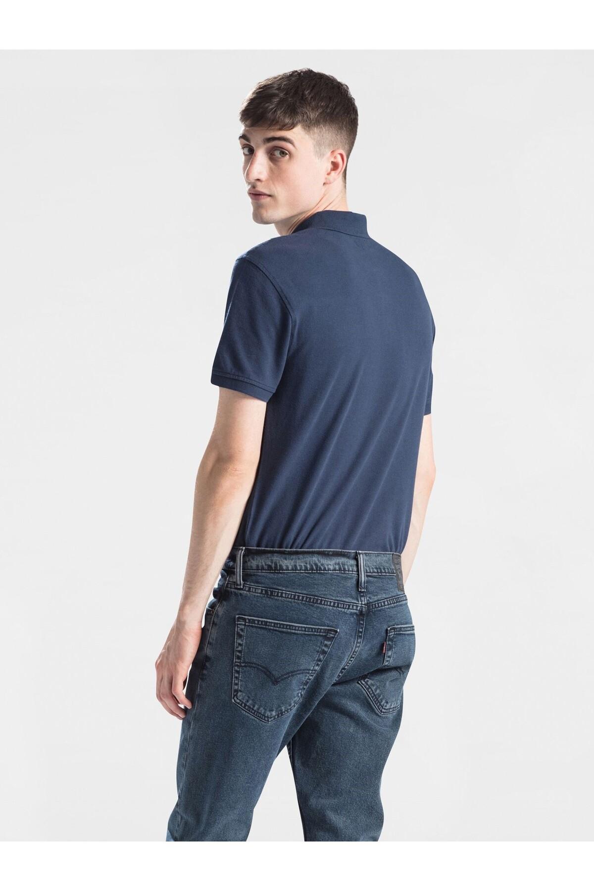 Levi's Erkek Relaxed Fit Polo Yaka Lacivert T-Shirt - A0229-0008 - Levi's - A0229-0008