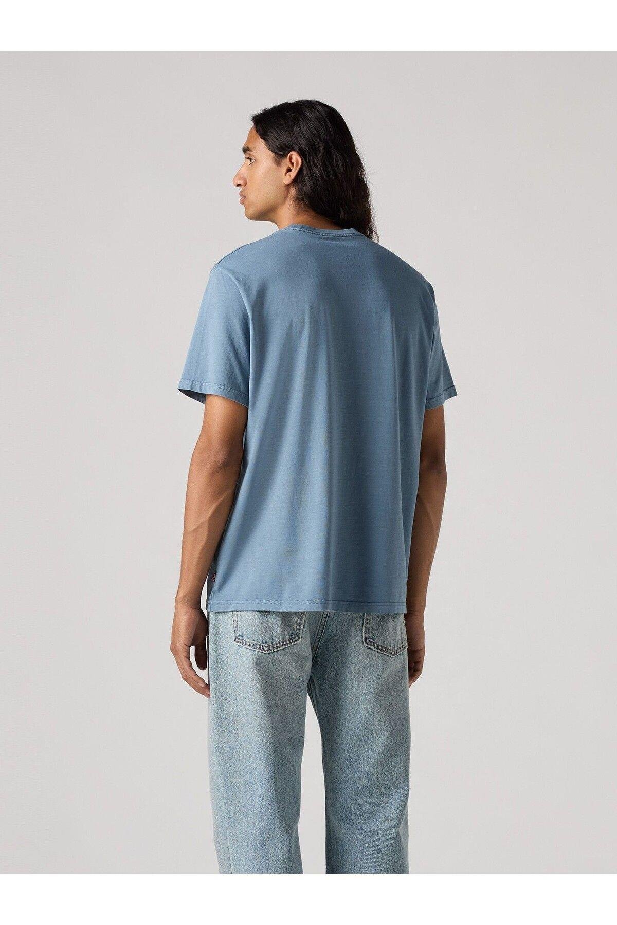 Levi's ERKEK RELAXED FIT SERIF LOGO MAVİ T-SHİRT - 16143-1917 - Levi's - 16143-1917