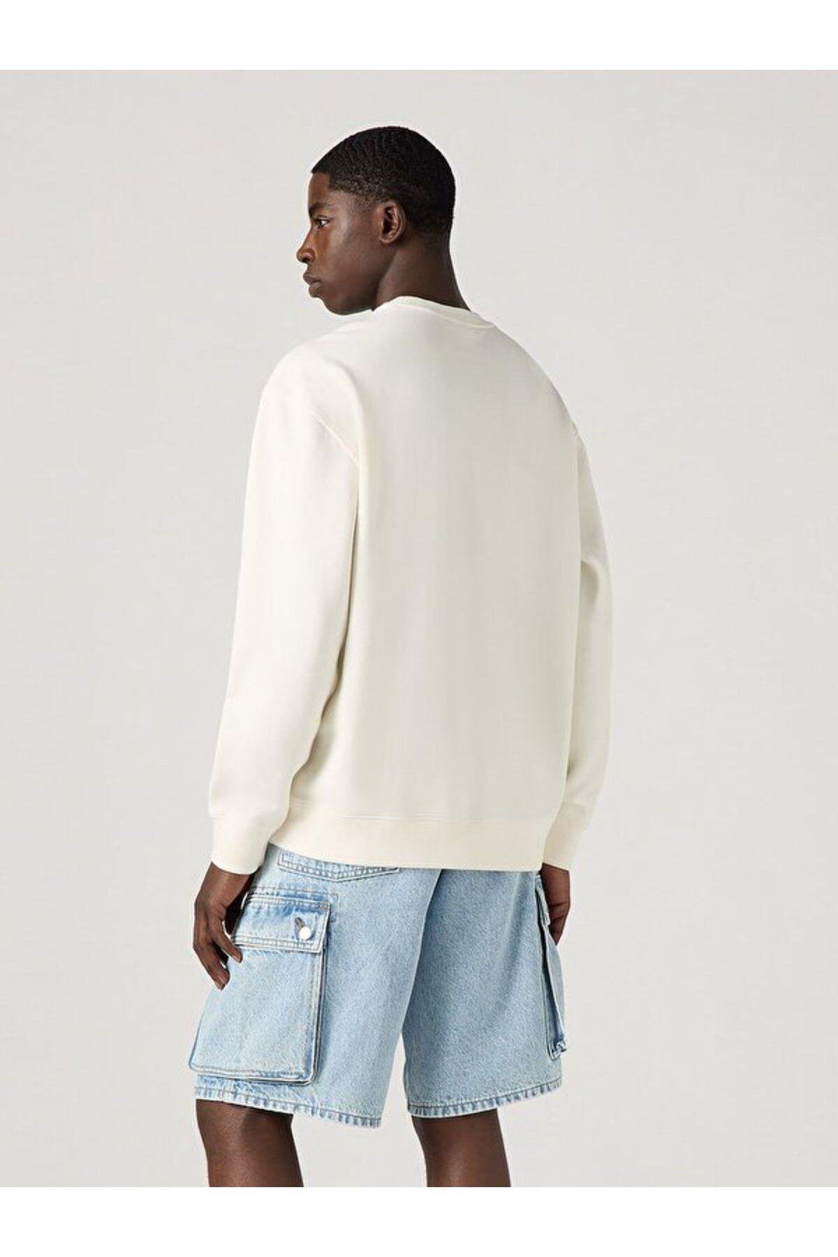 Levi's Erkek Relaxed Graphic Beyaz Sweatshirt - 38712-0457 - Levi's - 3871204570
