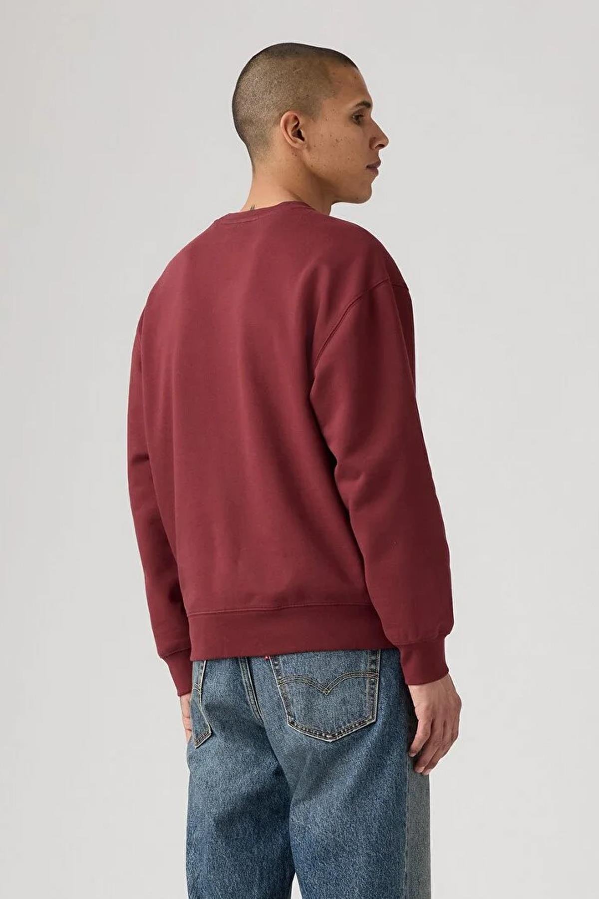 Levi's Erkek Relaxed Graphic Crewneck Bordo Sweatshirt - 38712-0385  - Levi's - 3871203850
