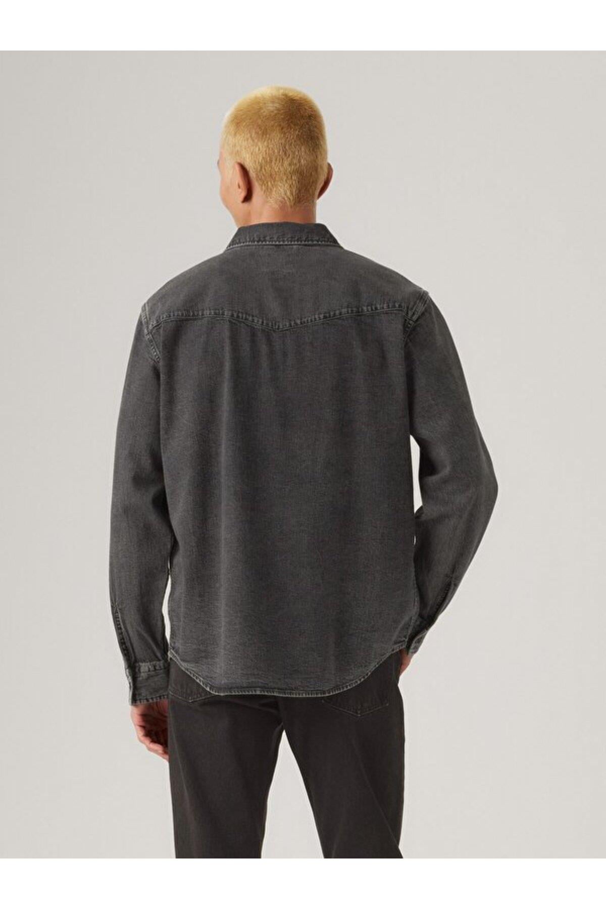 Levi's Erkek Relaxed Western Siyah Kot Gömlek - A1919-0062 - Levi's - A1919-0062