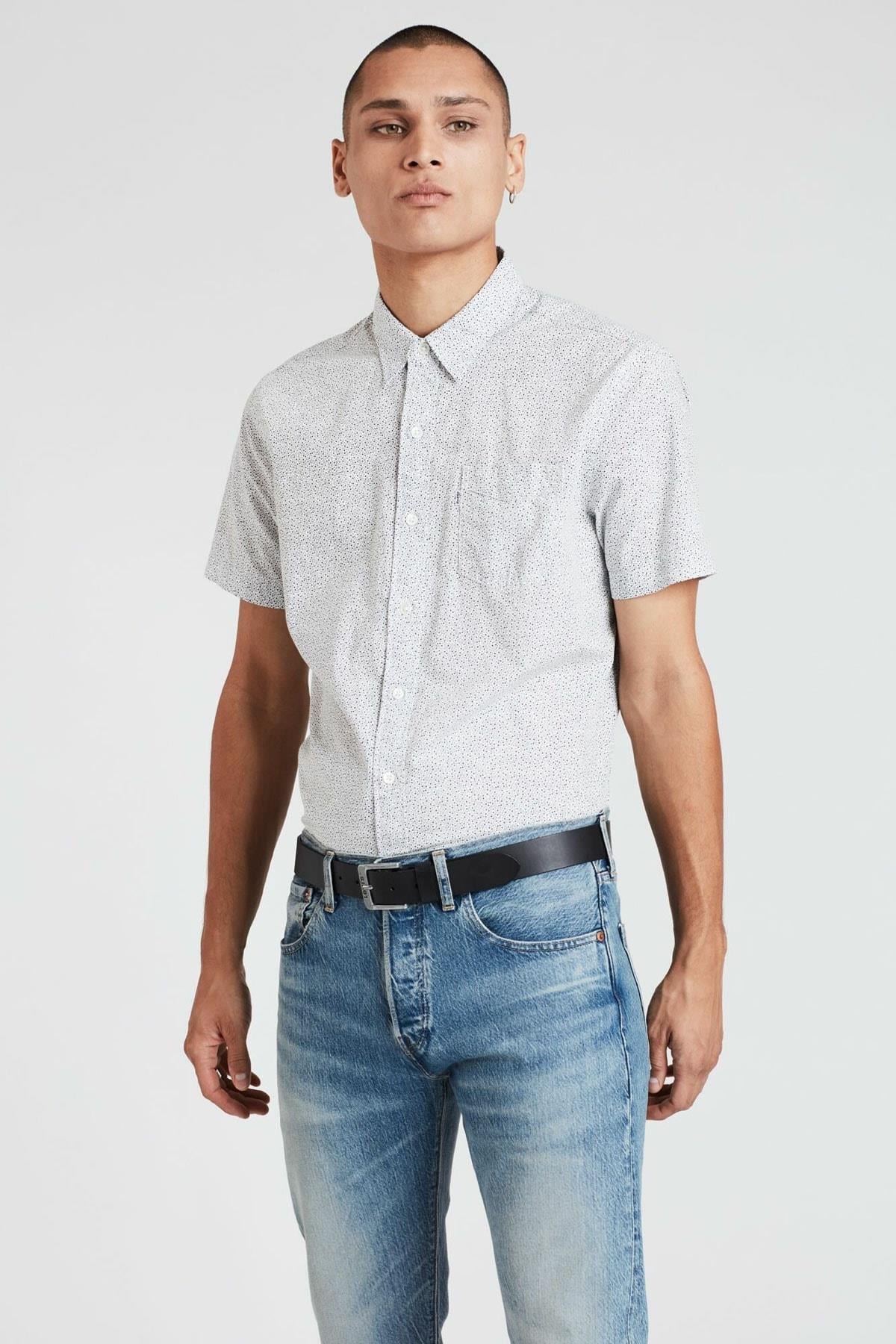 Levi's Erkek Siyah Deri Kemer 77134-0611 - Levi's - 77134-0611