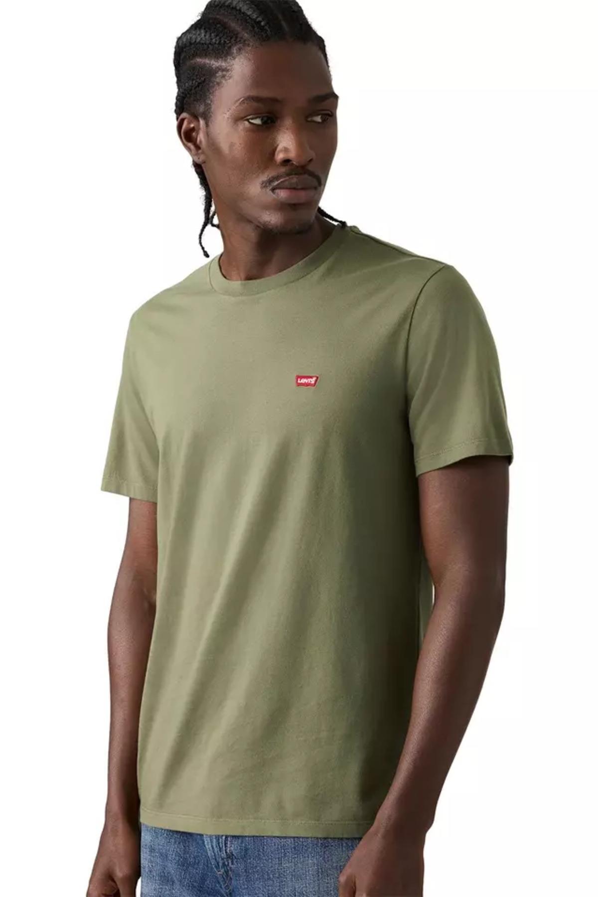 Levi's Erkek Standard Fit Bisiklet Yaka Haki T-Shirt - 56809-0192 - Levi's - 56809-0192
