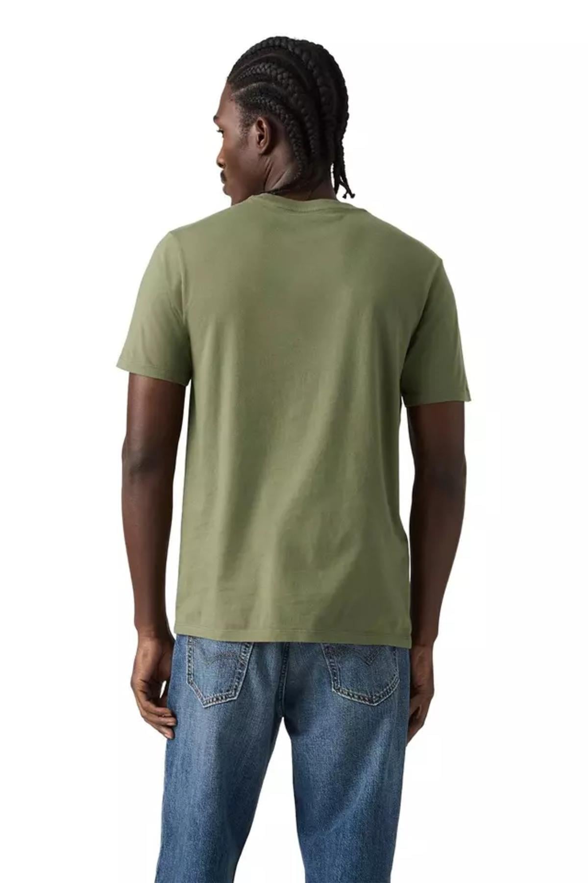Levi's Erkek Standard Fit Bisiklet Yaka Haki T-Shirt - 56809-0192 - Levi's - 56809-0192