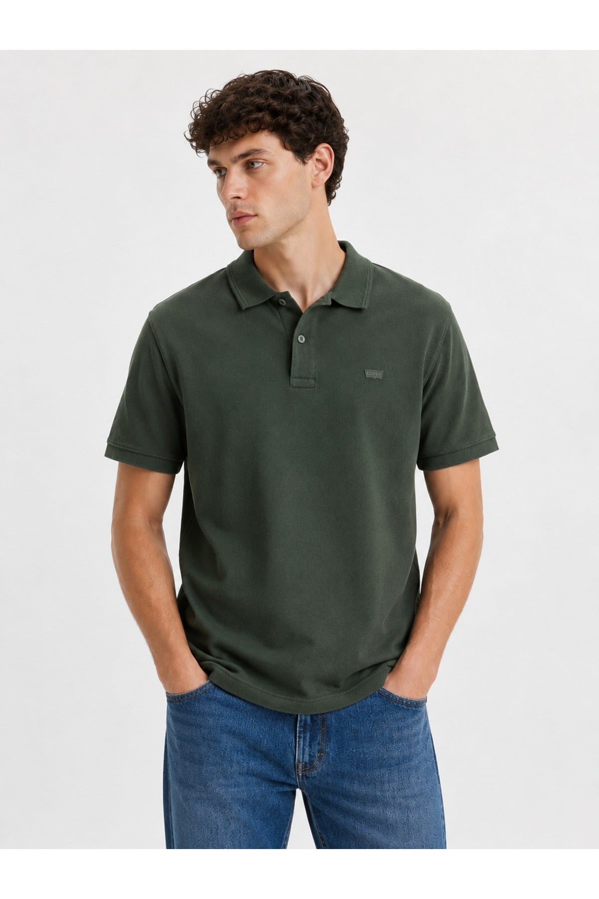 Levi's Erkek standart fıt polo yaka yeşil  tişört  - 00AUR-0001 - Levi's - 00AUR-0001-1