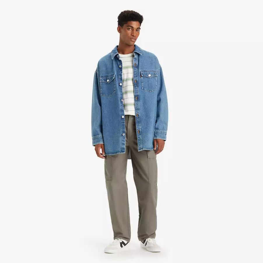 Levi's Erkek Straight Fit Haki Kargo Pantolon - A7364-0002 - Levi's - A7364-0002