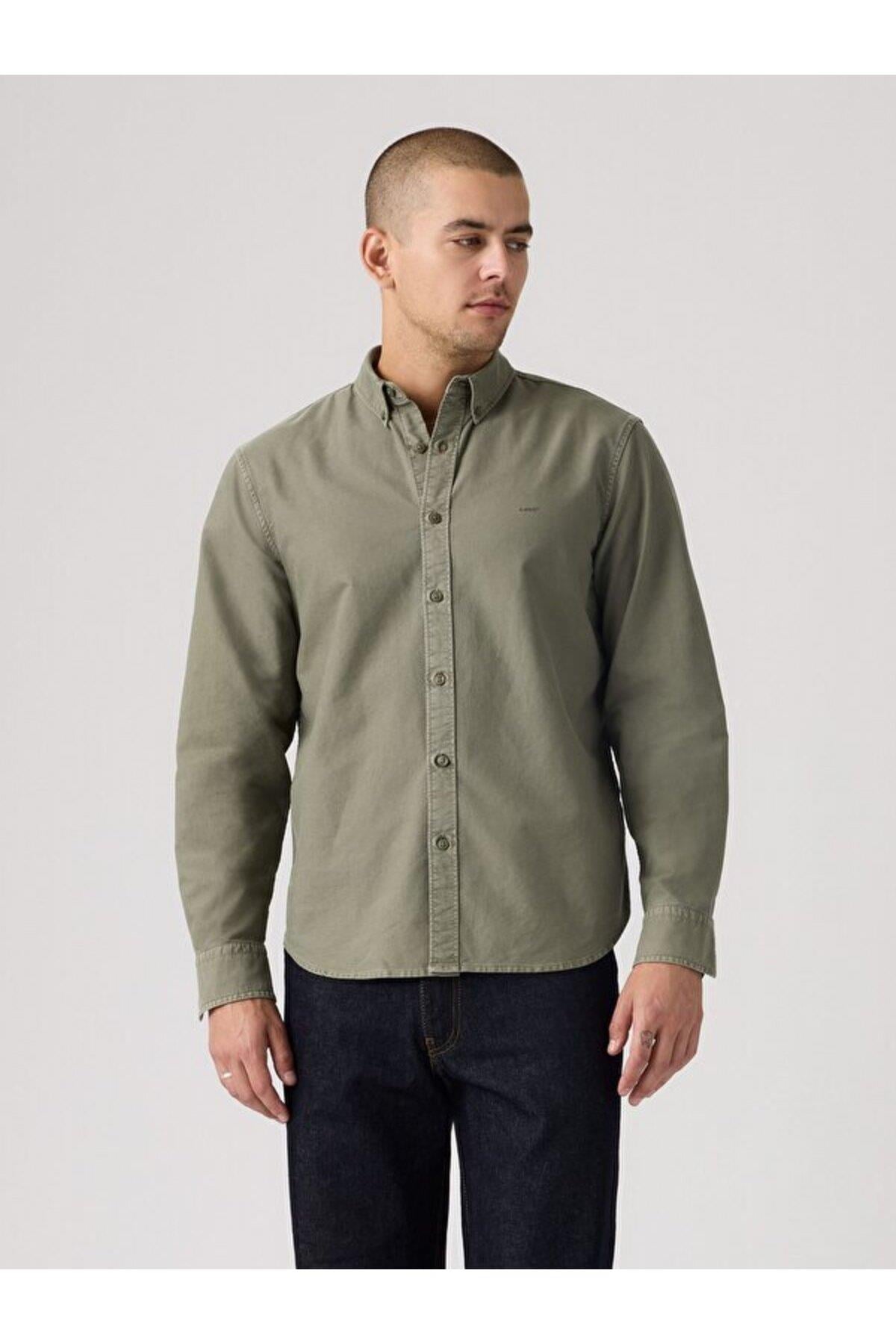 Levi's Erkek Uzun Kollu Haki Gömlek - A7210-0053 - Levi's - A7210-0053