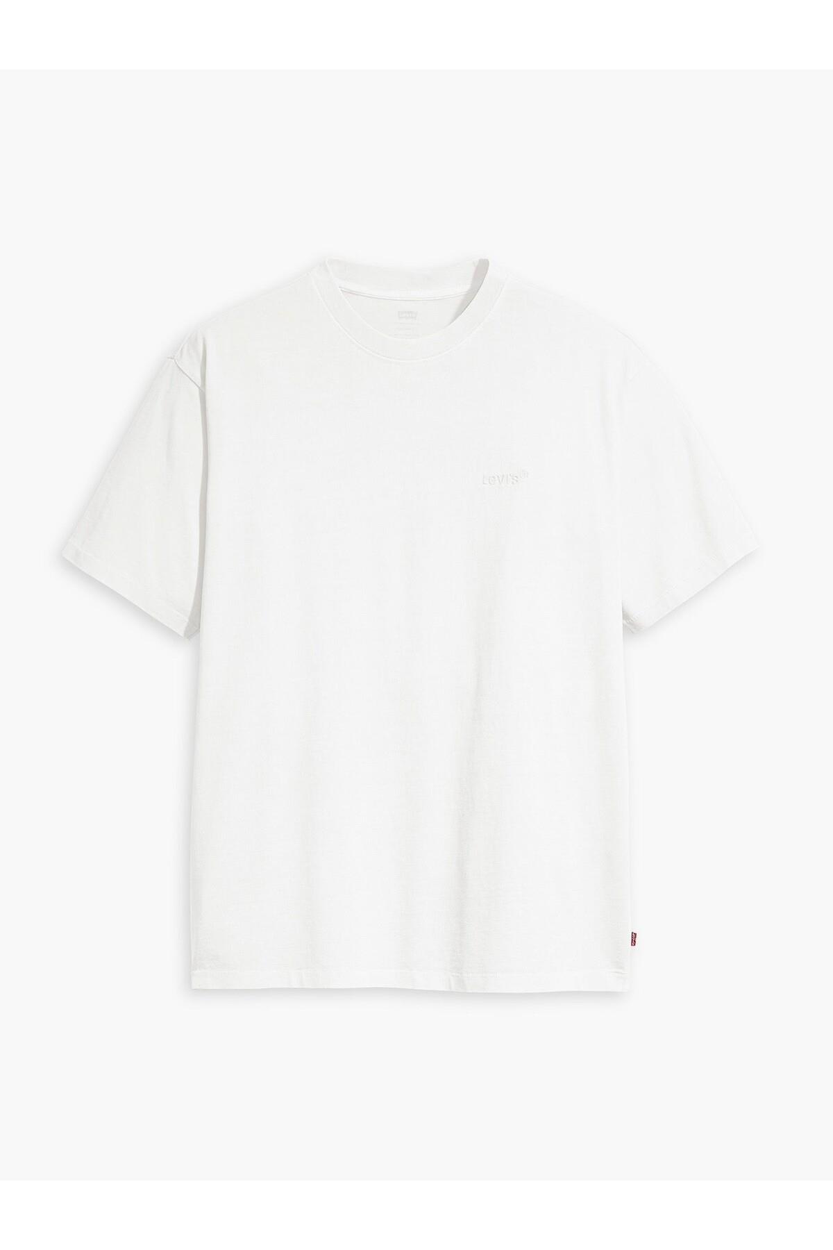 Levi's Erkek Vintage Tee Bisiklet Yaka Beyaz T-Shirt - A0637-0000 - Levi's - A0637-0000