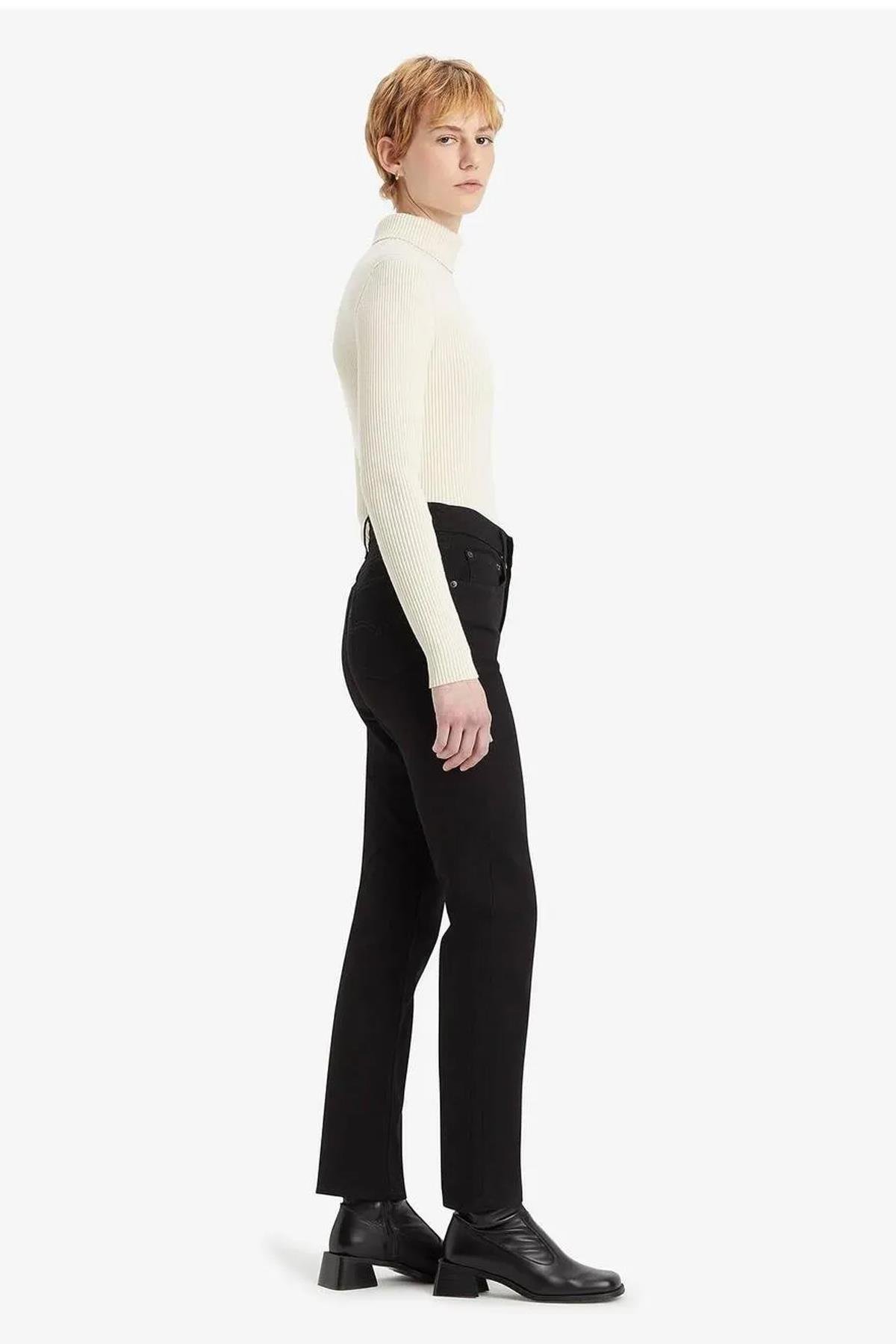 Levi's Kadın 724 Jeans Yüksek Bel Düz Siyah Kot Pantolon - A7744-0010 - Levi's - A7744-0010