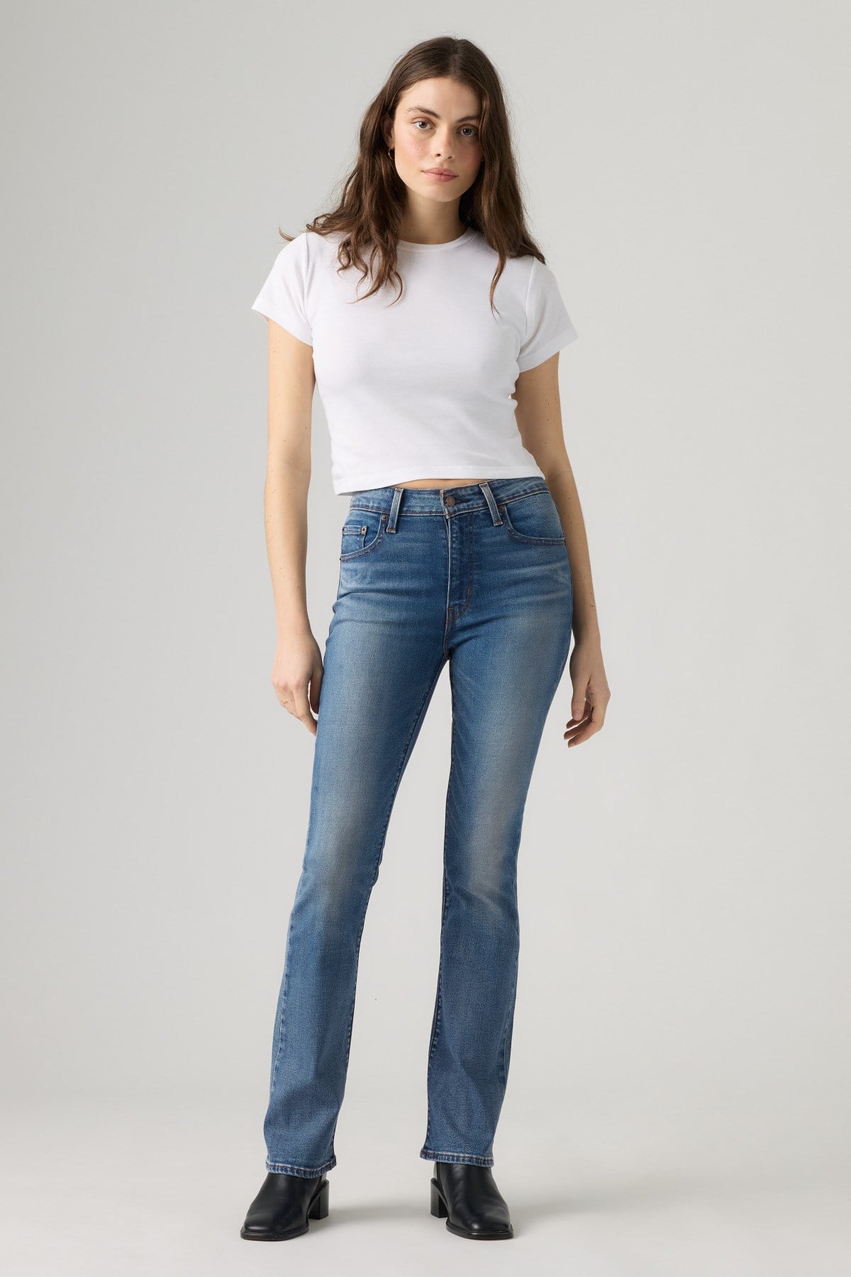 Levi's Kadın 725 High Rise Bootcut Finder Keeper Clean Hem Med Indigo Jean- A9363-0004 - Levi's - A9363-0004