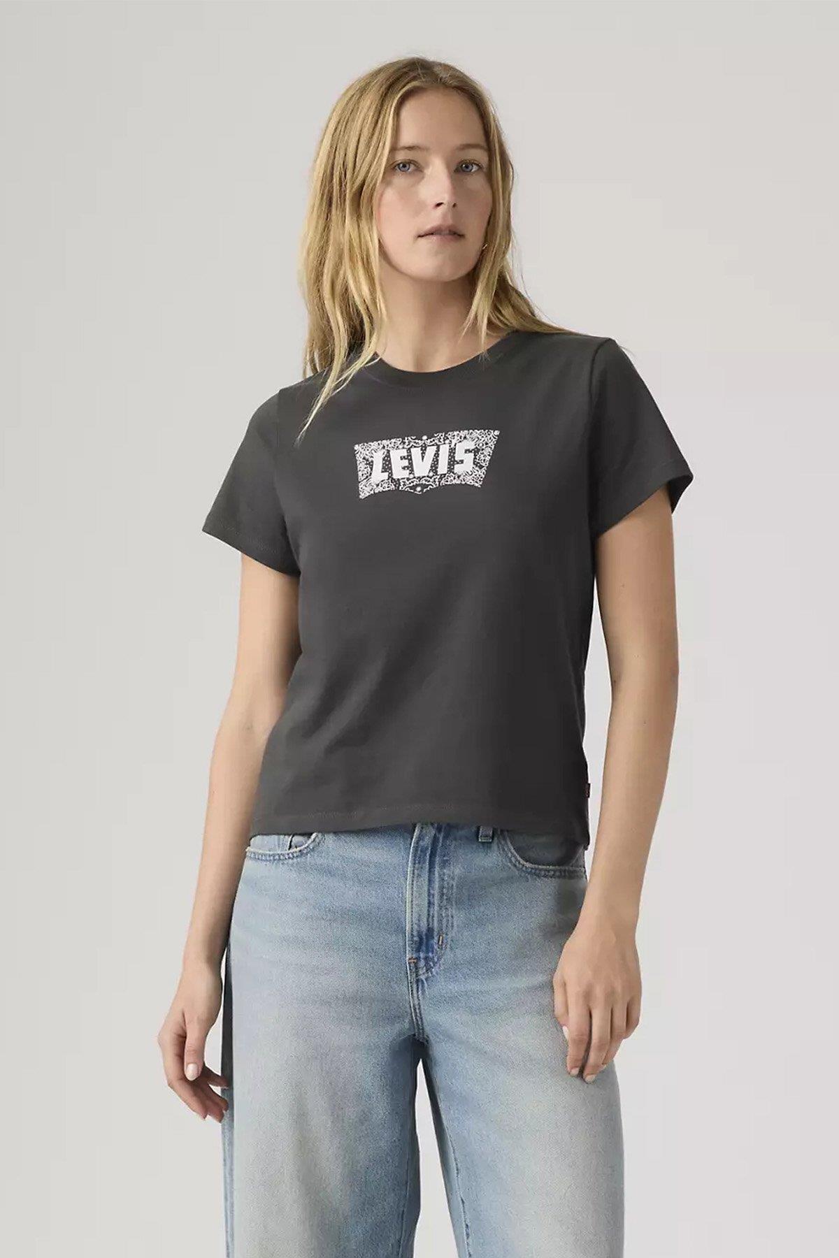 Levis Kadın Antrasit Tişört - 005GV-0030 - Levi's - 005GV-0030