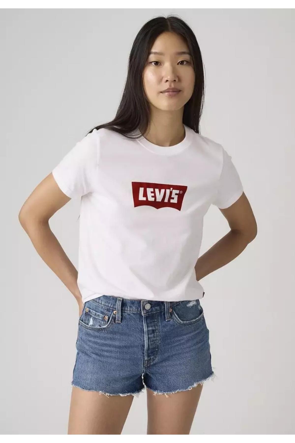 Levi's Kadın Grafik Favori T-Shirt Beyaz - 005GV-0024 - Levi's - 005GV-0024