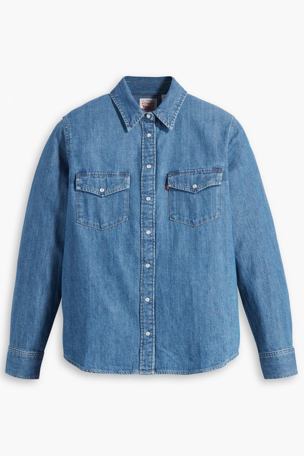 Levi's Kadın Mavi Denim Kot Gömlek - 16786-0017 - Levi's - 16786-0017