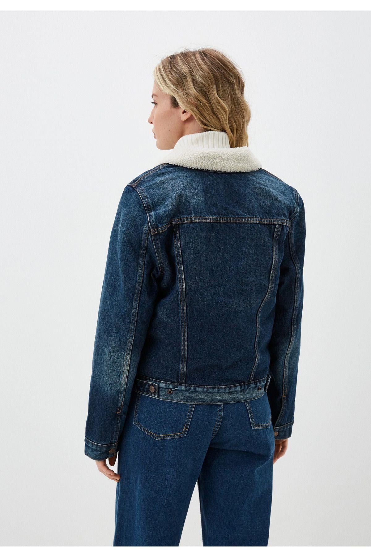 Levi's Kadın Orijinal Sherpa Trucker Kürklü Kot Ceket - 36136-0063 - Levi's - 36136-0063