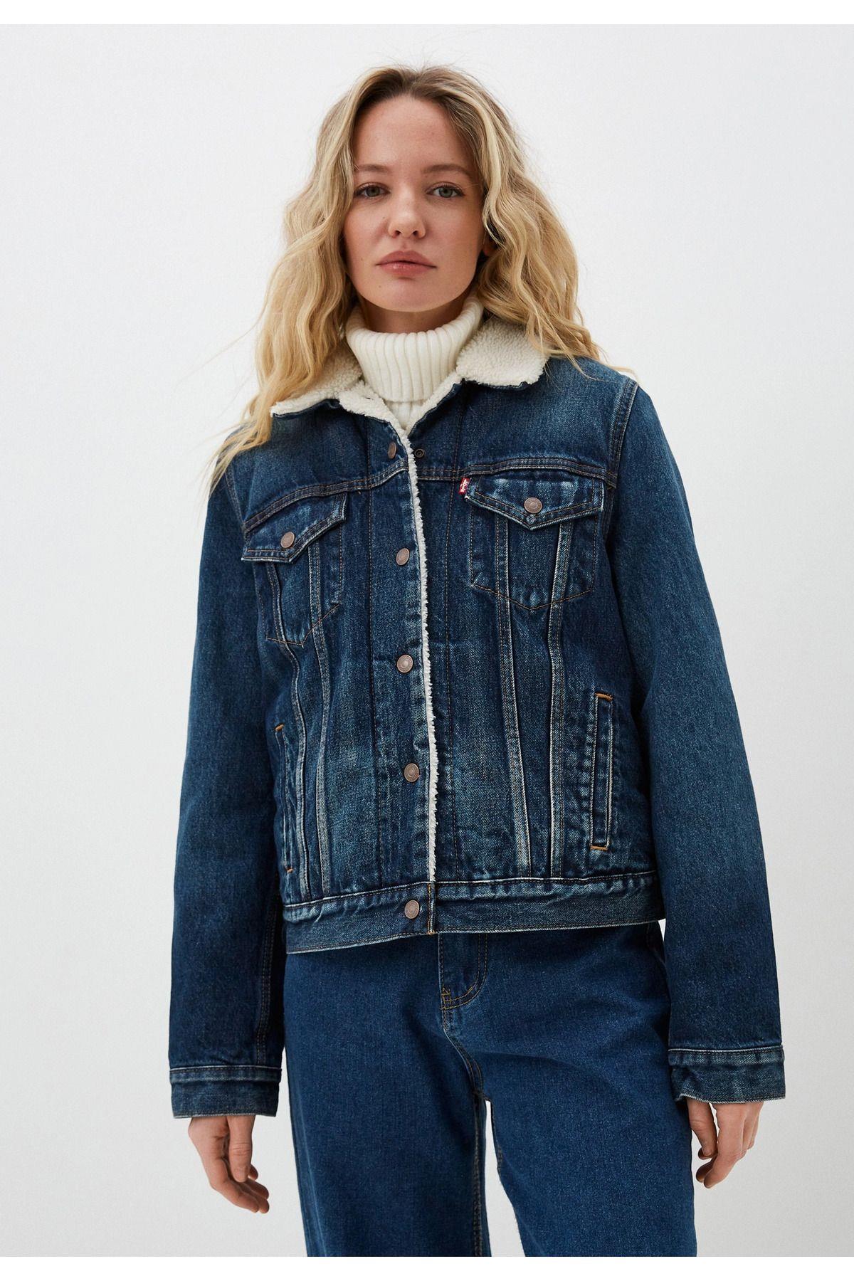 Levi's Kadın Orijinal Sherpa Trucker Kürklü Kot Ceket - 36136-0063 - Levi's - 36136-0063
