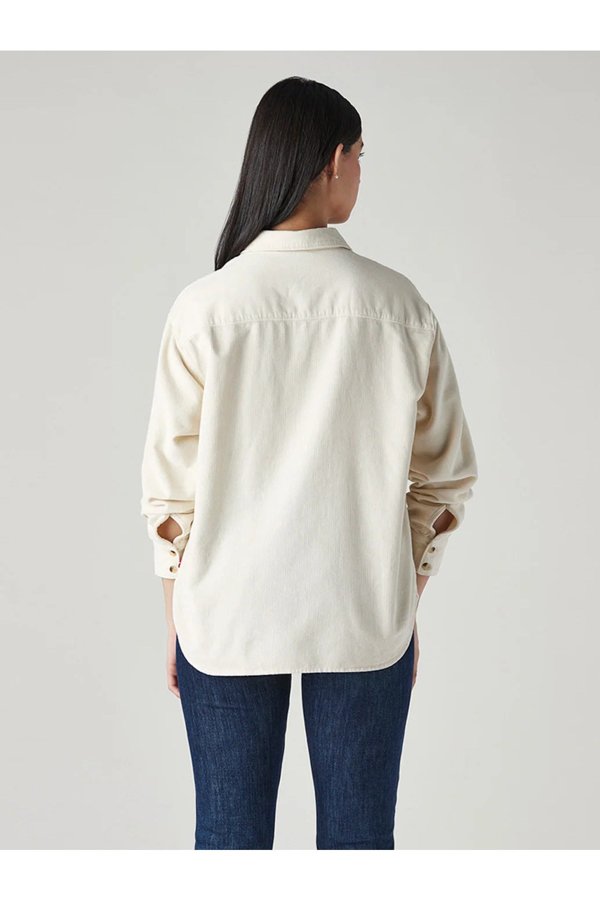 Levi's Kadın Rahat Kesimli Krem Kadife Gömlek 006C1-0021 - Levi's - 006C1-0021