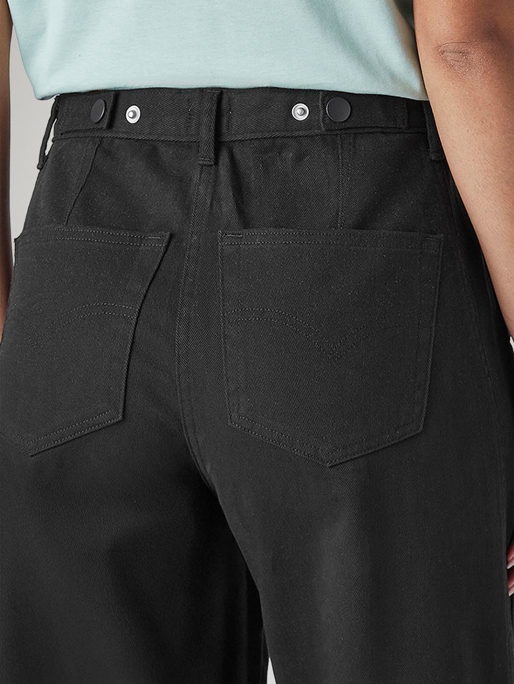 Levi's Kadın Yüksek Bel Geniş Paçalı Cinched Siyah Kot Pantolon-008WA-0004 - Levi's - 008WA-0004