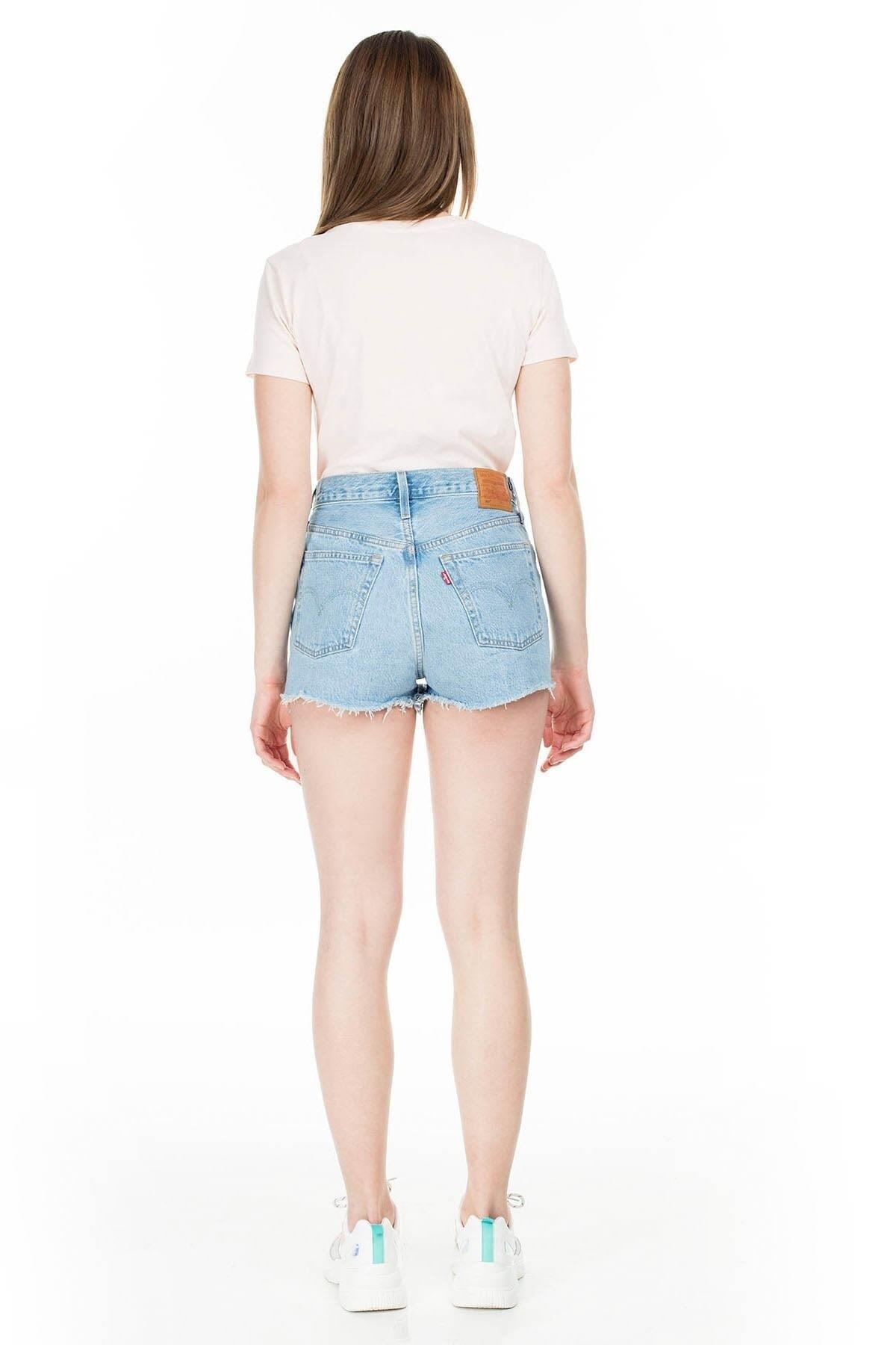 Levi's Kadın Yüksek Bel Kısa Yırtık Denim Kot Şort 56327 - Levi's - 56327-0086