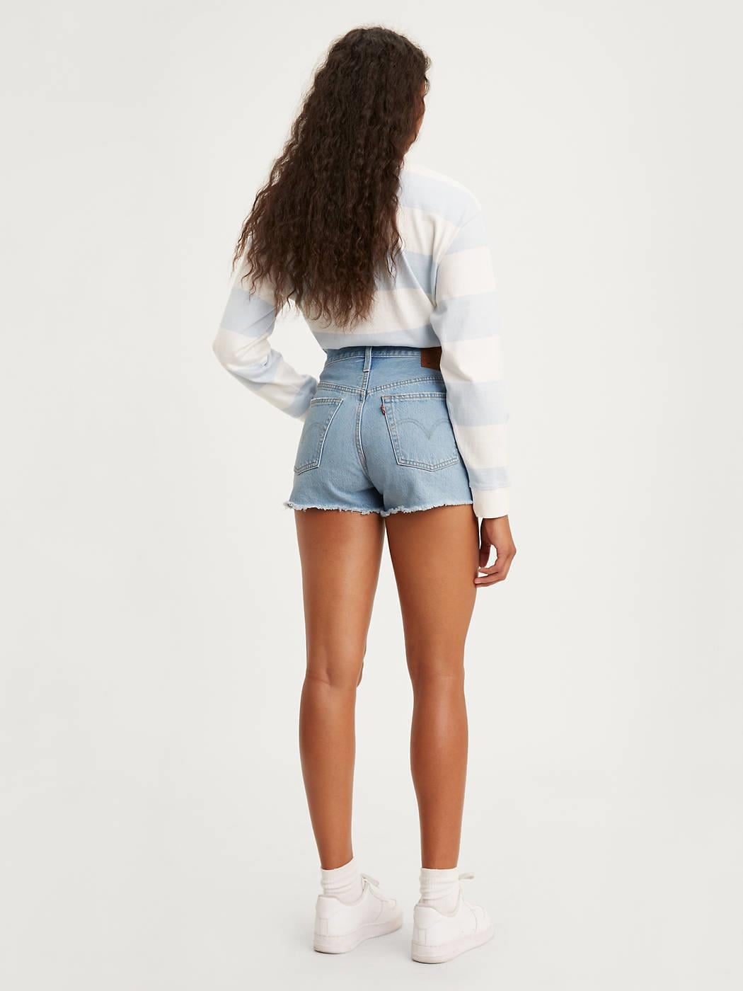 Levi's Kadın Yüksek Bel Kısa Yırtık Denim Kot Şort - 56327-0086 - Levi's - 56327-0086