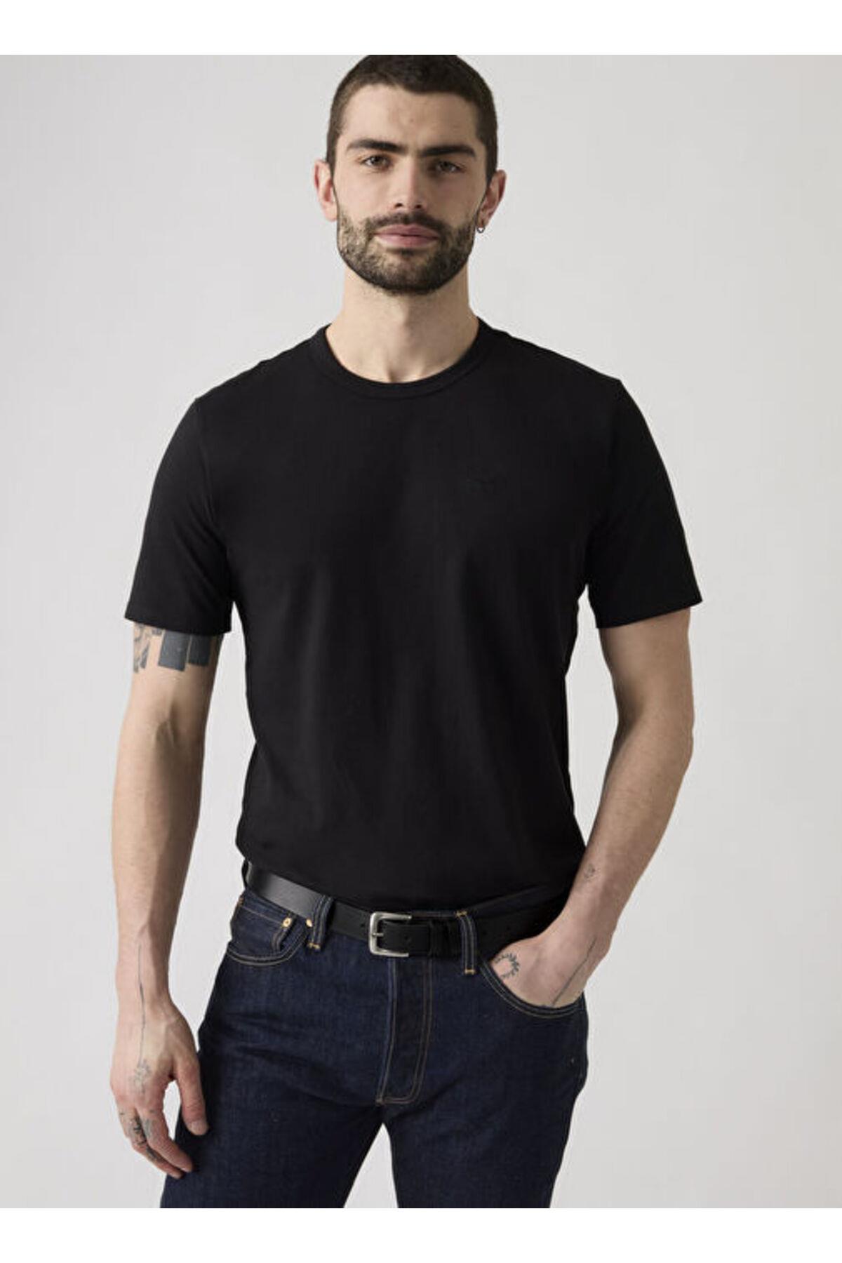 LEVİ'S ORIGINAL ERKEK SİYAH BİSİKLET YAKA T-SHİRT - 008BQ-0000 - Levi's - 008BQ-0000