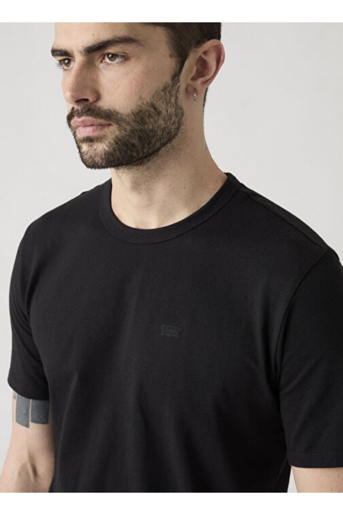 LEVİ'S ORIGINAL ERKEK SİYAH BİSİKLET YAKA T-SHİRT - 008BQ-0000 - Levi's - 008BQ-0000