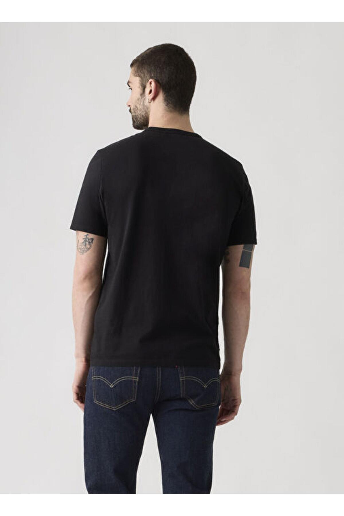 LEVİ'S ORIGINAL ERKEK SİYAH BİSİKLET YAKA T-SHİRT - 008BQ-0000 - Levi's - 008BQ-0000