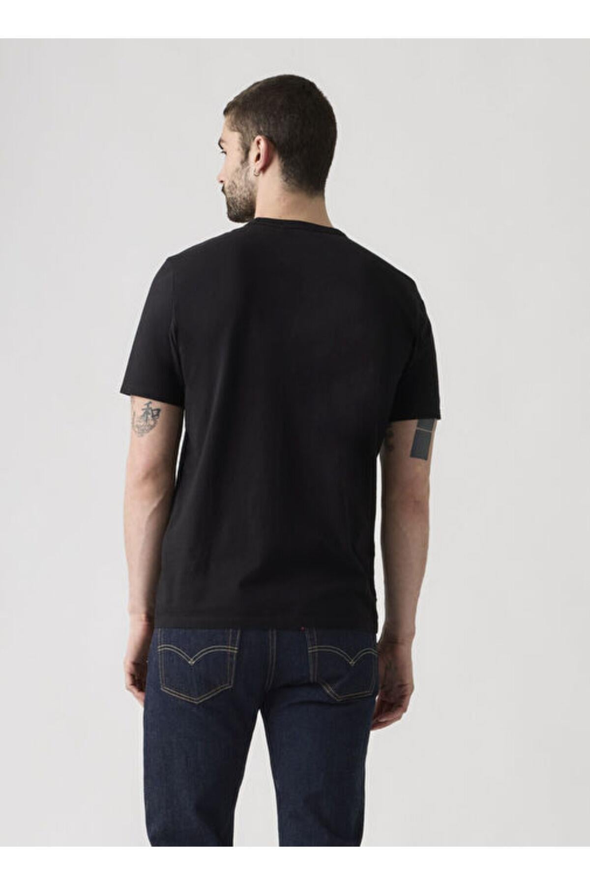 LEVİ'S ORIGINAL ERKEK SİYAH BİSİKLET YAKA T-SHİRT - 008BQ-0000 - Levi's - 008BQ-0000
