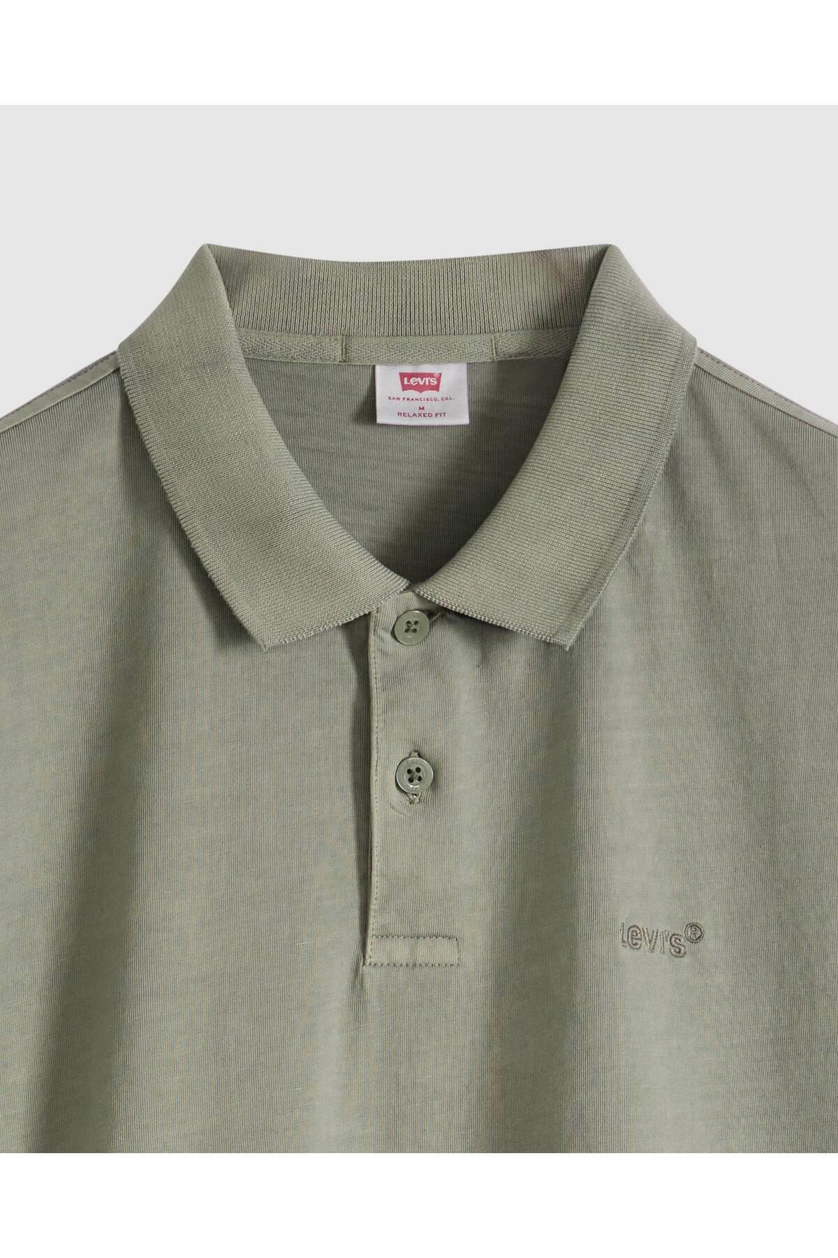 Levis Original Polo Omphalodes Erkek Polo Yaka Haki Tişört - 005FM-0005 - Levi's - 005FM-0005-1