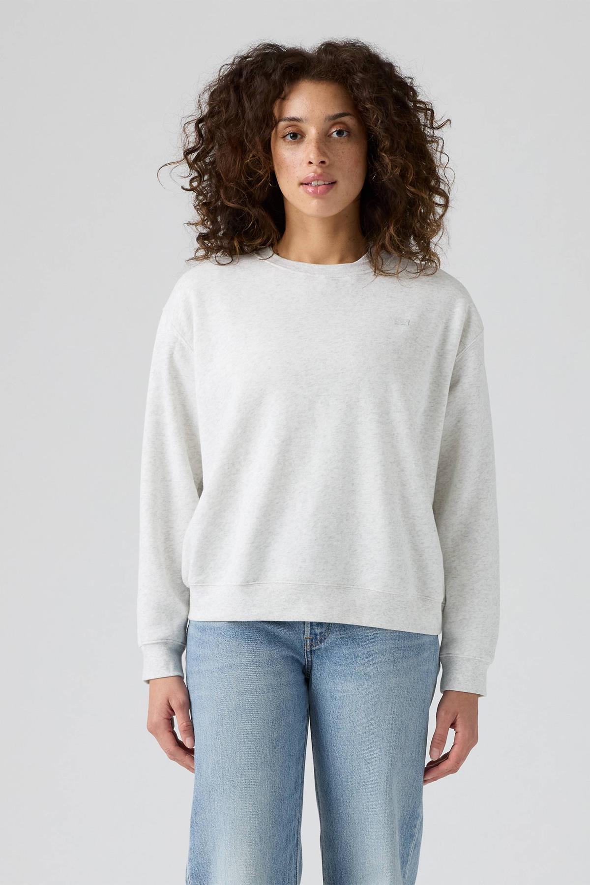 Levi's Oversize Basic Yuvarlak Yaka Gri Kadın Sweatshirt - A5942-0006 - Levi's - A5942-0006