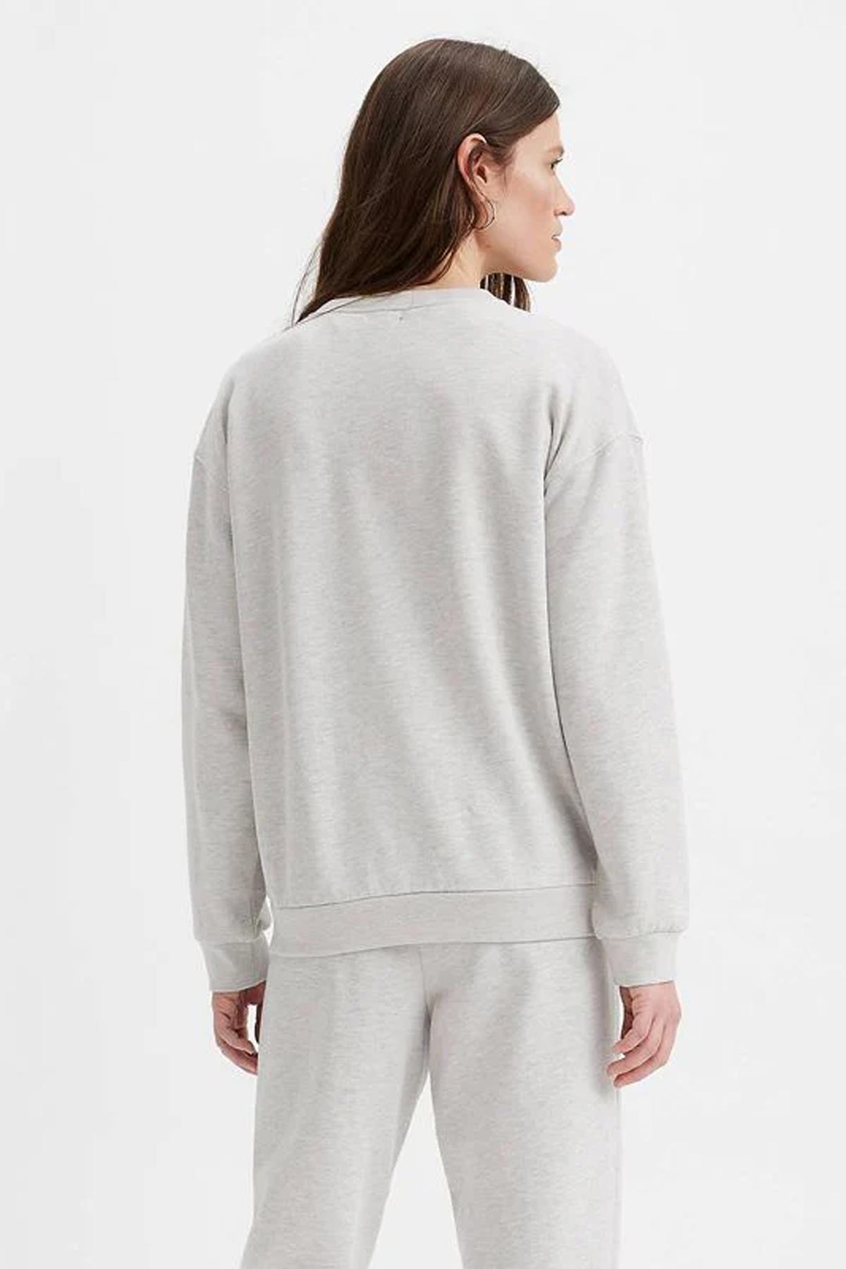 Levi's Oversize Basic Yuvarlak Yaka Gri Kadın Sweatshirt - A5942-0006 - Levi's - A5942-0006