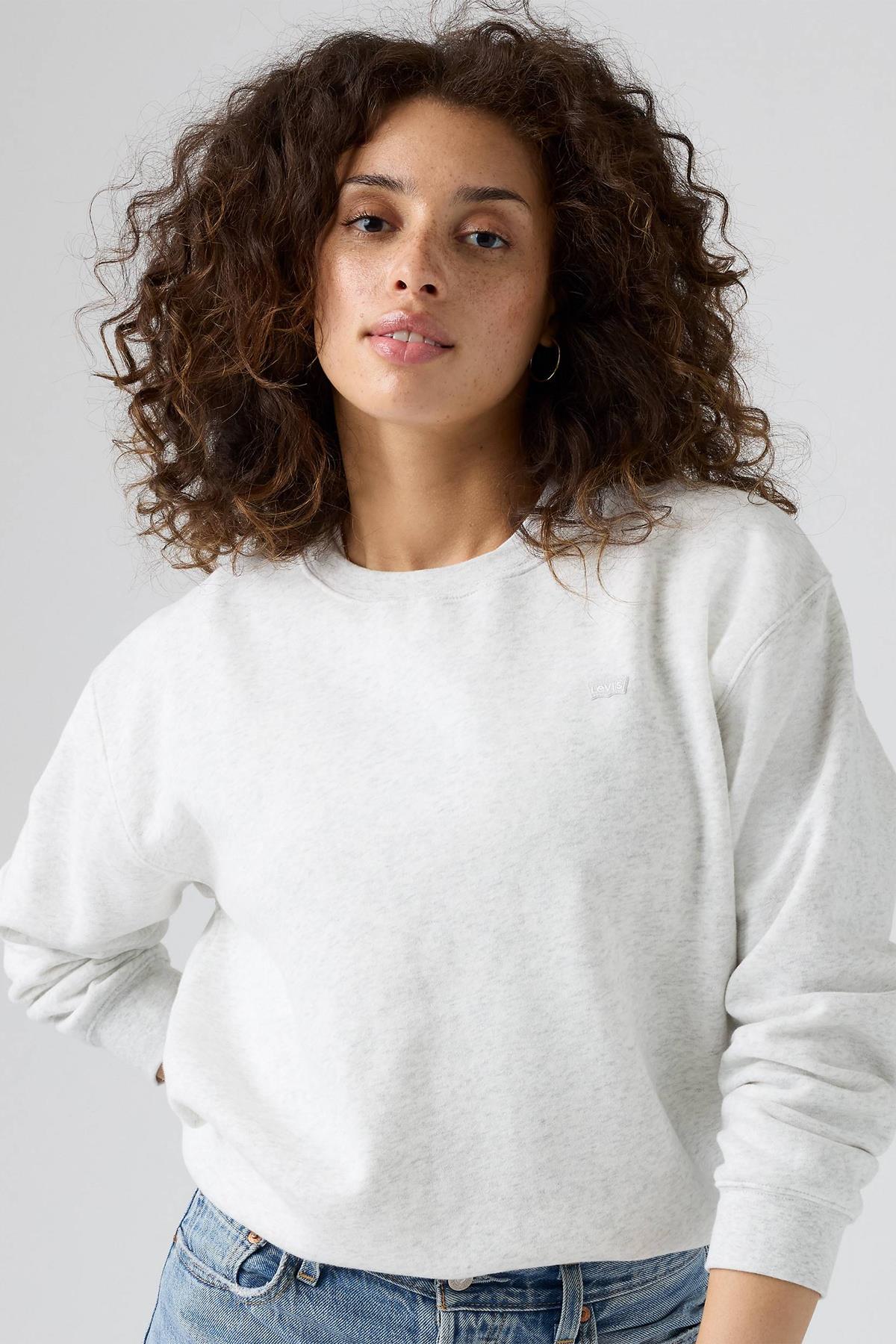 Levi's Oversize Basic Yuvarlak Yaka Gri Kadın Sweatshirt - A5942-0006 - Levi's - A5942-0006