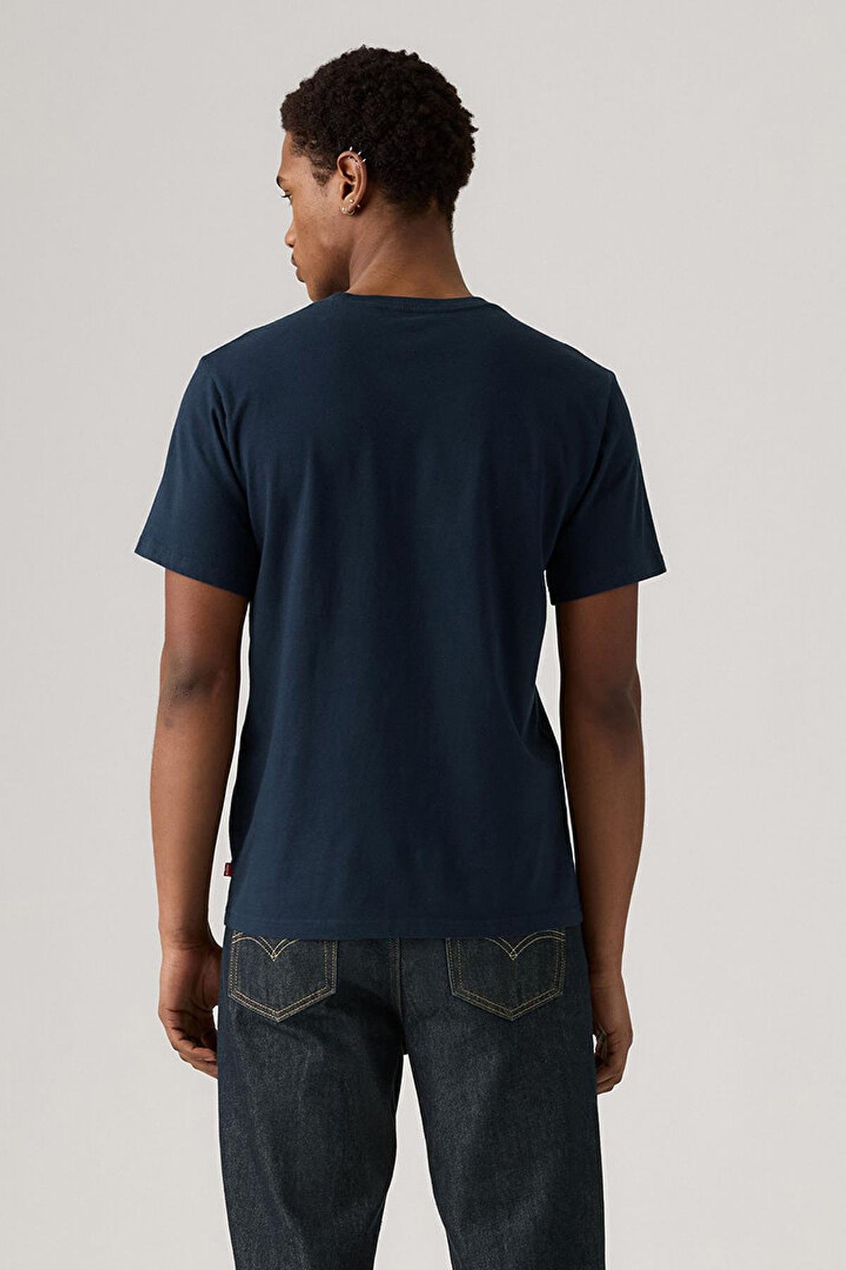 Levi's Relaxed Erkek Mavi Bisiklet Yaka Tişört - A2082-0296 - Levi's - A2082-0296