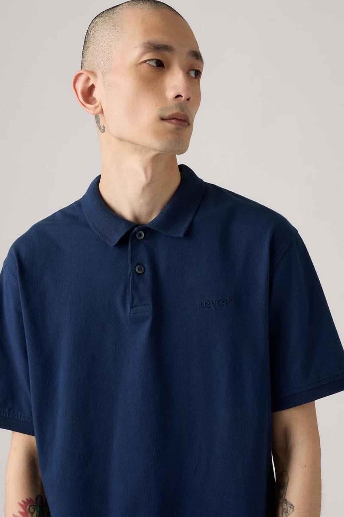 Levi's Relaxed Fit Erkek Lacivert Vintage Fit Polo Yaka Tişört - A6735-0001 - Levi's - A6735-0001