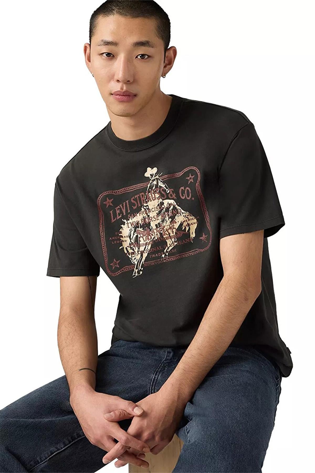 Levi's Vintage Fit Graphic Erkek Siyah Tişört-87373-0401 - Levi's - 87373-0401