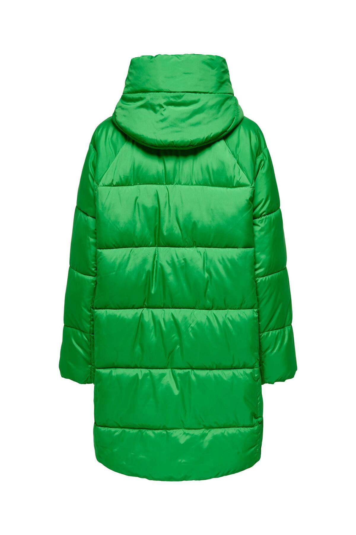 Only Asta Oversize Puffer Kadın Uzun Yeşil Mont Parka - 15293818 - Only - 15293818-Green Bee