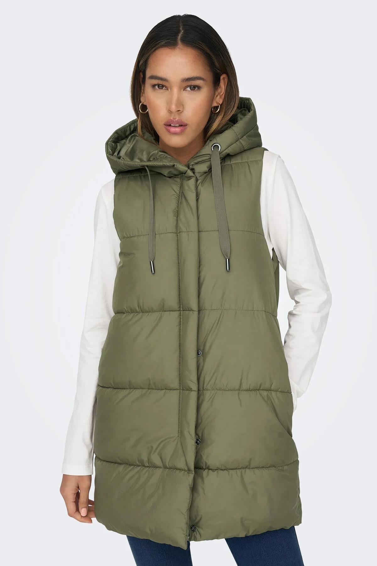 Only Asta Puffer Waistcoat Kadın Mont Uzun Şişme Yelek - 15300256-02 - Only - 15300256