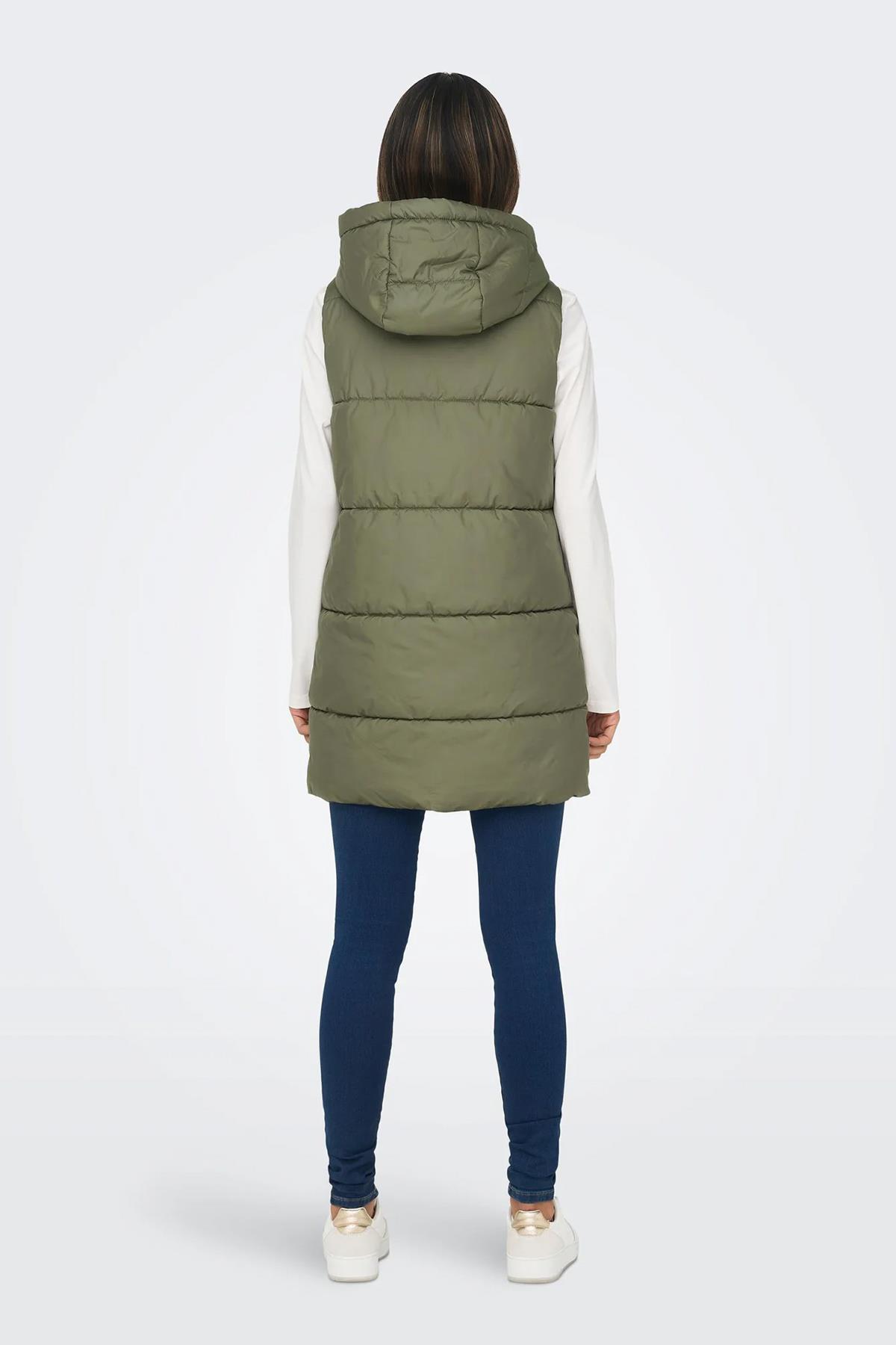 Only Asta Puffer Waistcoat Kadın Mont Uzun Şişme Yelek - 15300256-02 - Only - 15300256