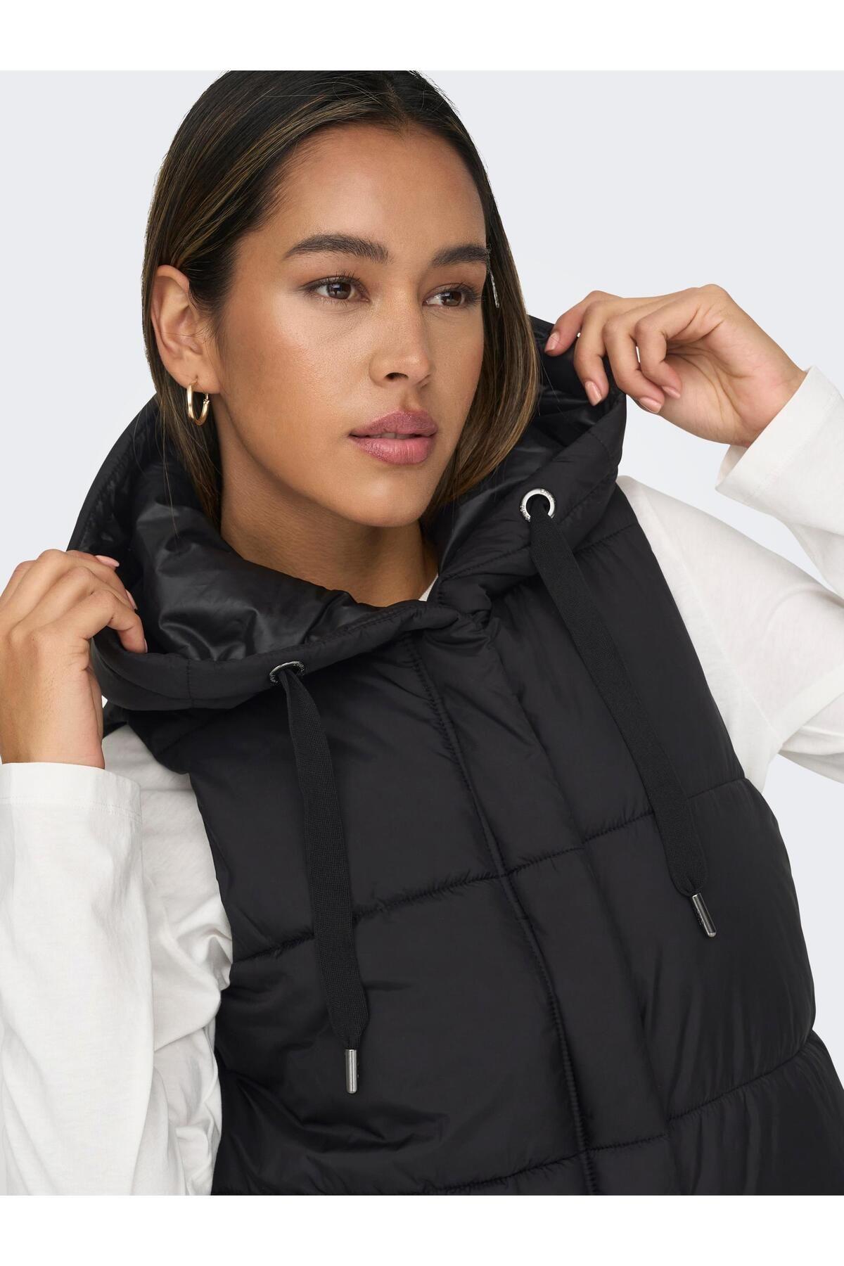 Only Asta Puffer Waistcoat Kadın Mont Uzun Şişme Yelek - 15300256-02 - Only - 15300256