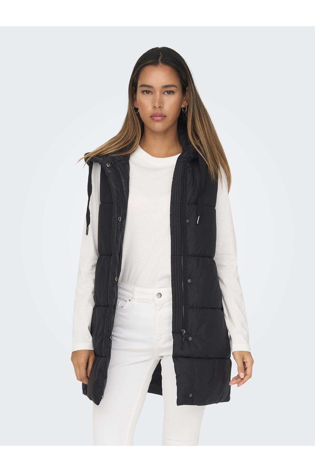 Only Asta Puffer Waistcoat Kadın Mont Uzun Şişme Yelek - 15300256-02 - Only - 15300256