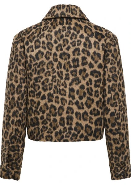 Only Bayan Onlemilia Leopar Desenli Kısa Ceket - 15374105 - Only - 15374105