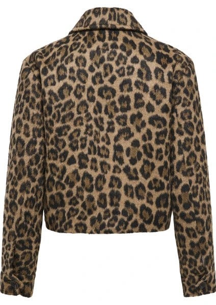 Only Bayan Onlemilia Leopar Desenli Kısa Ceket - 15374105 - Only - 15374105