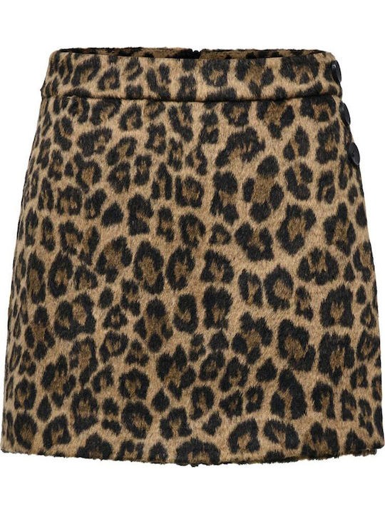 Only Bayan Onlemilia Leopar Desenli Şort Etek - 15374110 - Only - 15374110