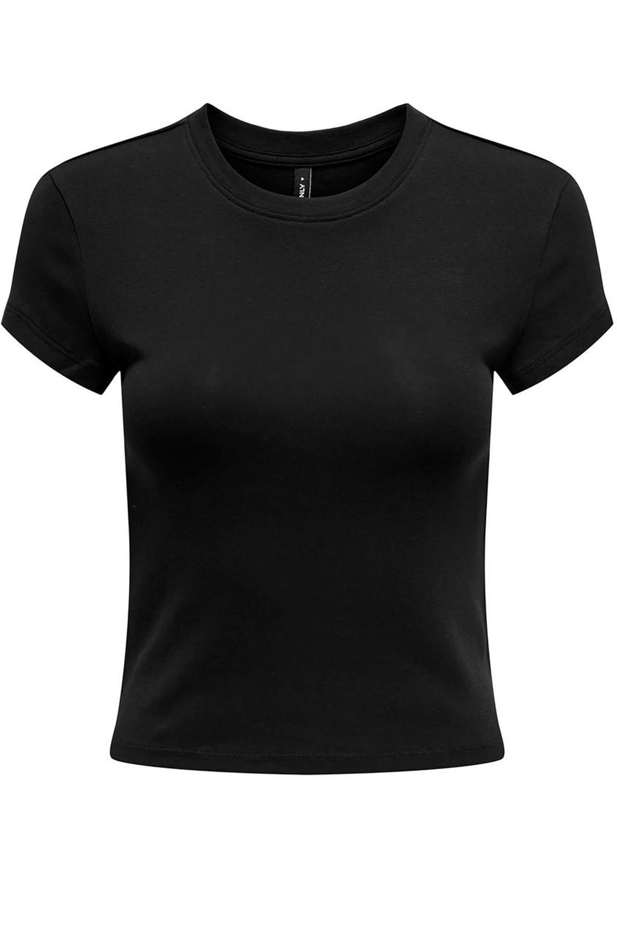 Only Elina Kadın Siyah Basic T-shirt - 15320229-B - Only - 15320229-B